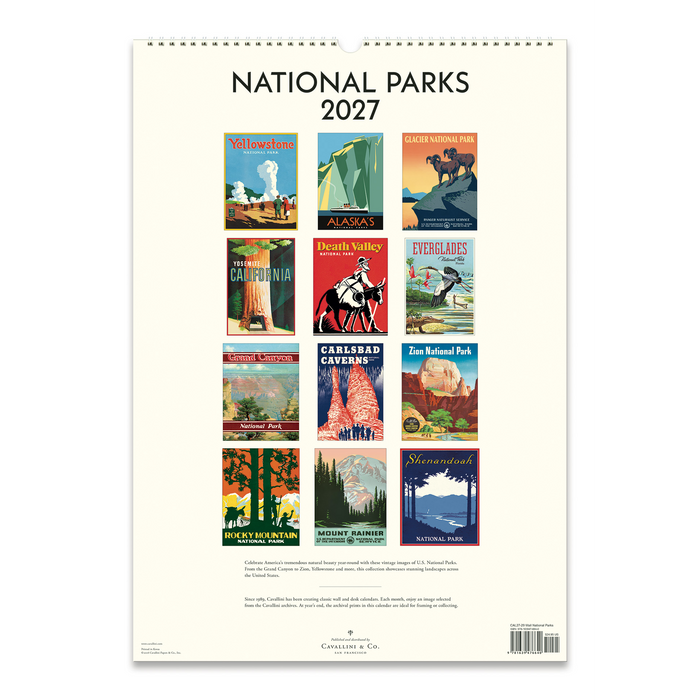National Parks Wall Calendar 2027