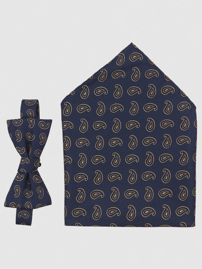 Navy All Over Print Bow Tie