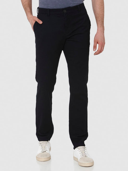 Navy Blue Slim Fit Pants