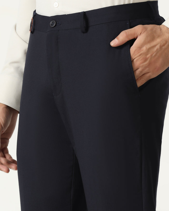 Navy Luxe Solid Trouser - Meter