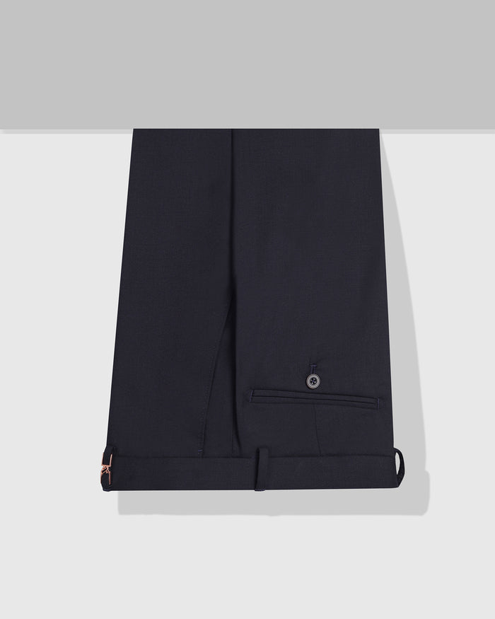 Navy Luxe Solid Trouser - Meter