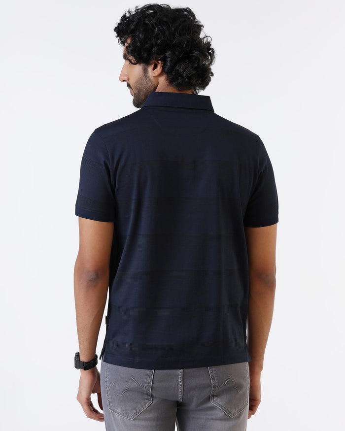 Navy Stripe Polo - Tip