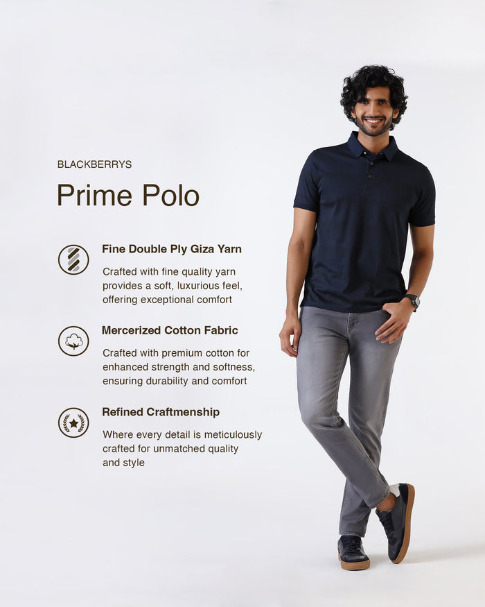 Navy Stripe Polo - Tip