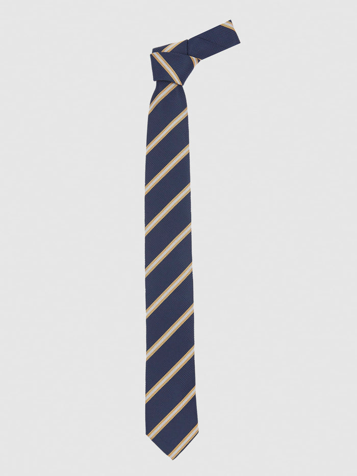 Navy Striped Tie