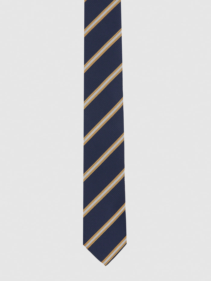 Navy Striped Tie
