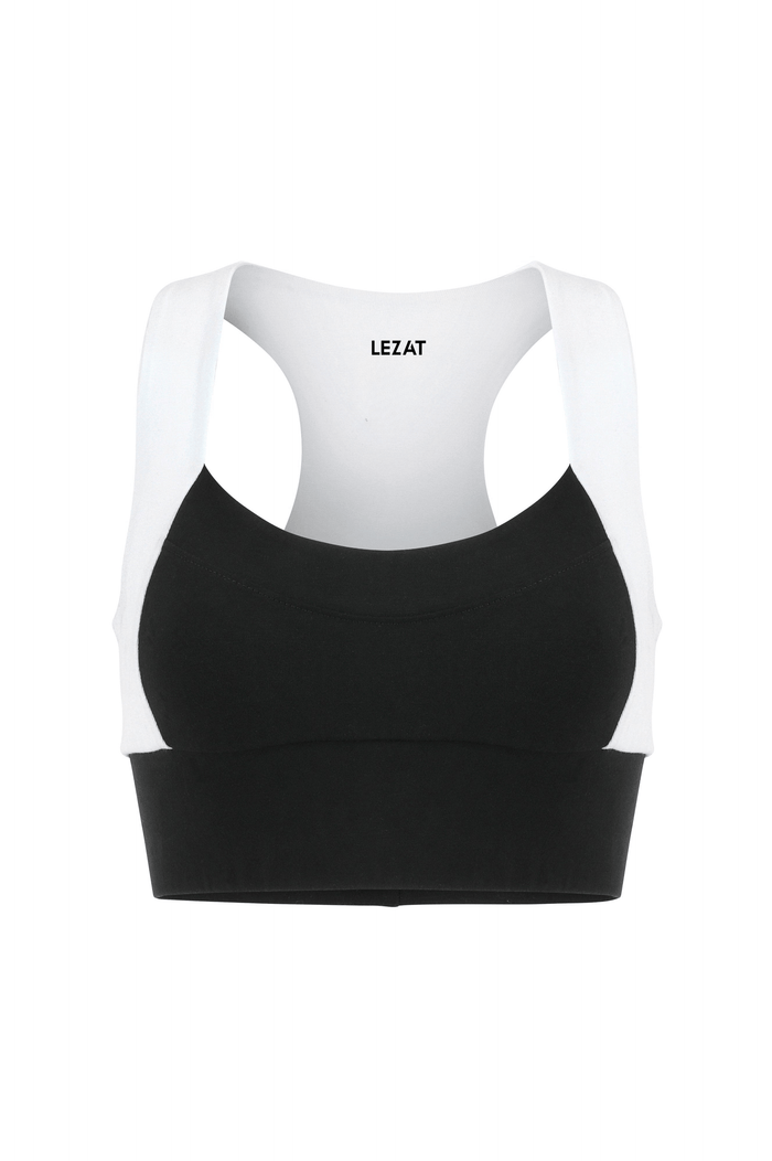 Neda Colorblock Organic Cotton Bra Top