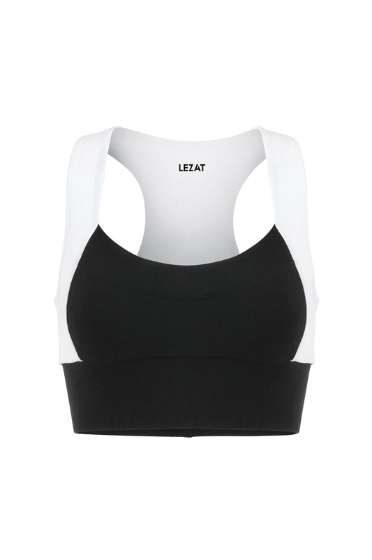 Neda Colorblock Organic Cotton Bra Top
