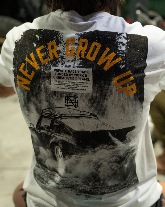 NEVER GROW UP RACE TRACK - TEE