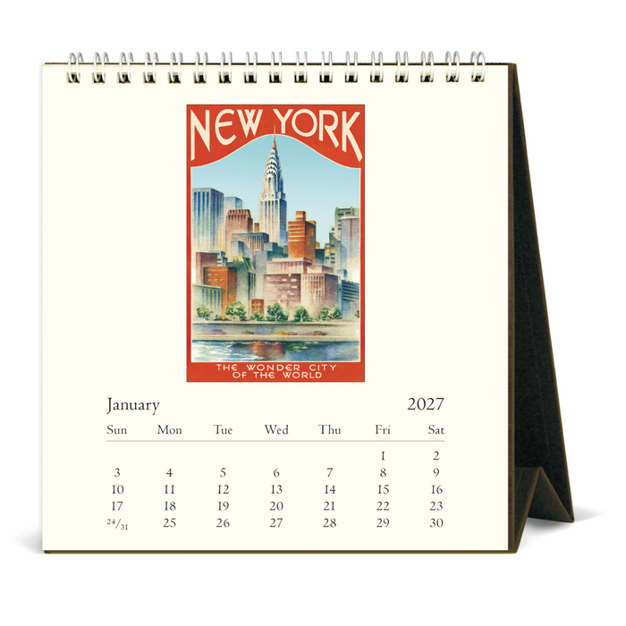 New York Desk Calendar 2027