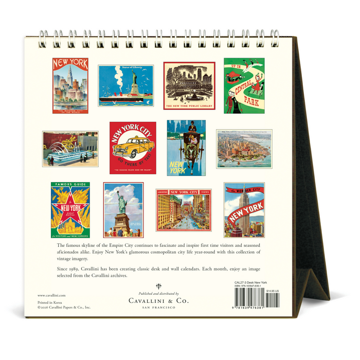New York Desk Calendar 2027