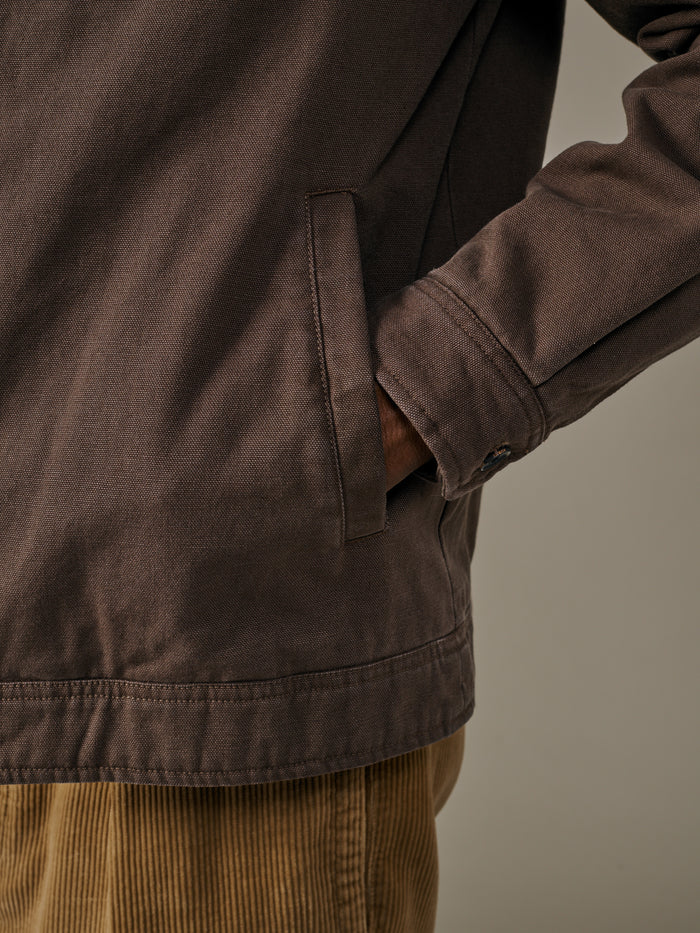 Aubin Dark Chocolate Newland Canvas Harrington | Harrington