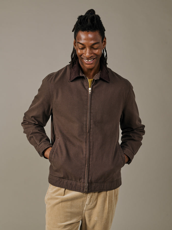 Aubin Dark Chocolate Newland Canvas Harrington | Harrington
