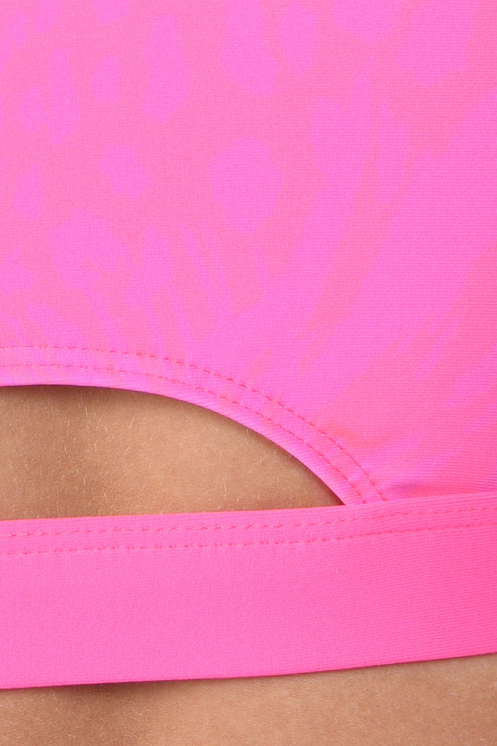 Oh So Sweet Cropped Tee in Electric Pink
