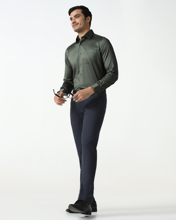 Olive Non Iron Solid Shirt - Sylvia
