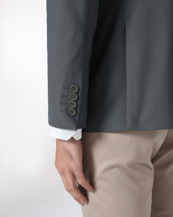 Olive TechPro Textured Blazer - Rodrygo