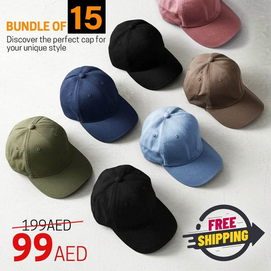 Pack of 15 Men's Stylish Caps - Dubai Offers Today