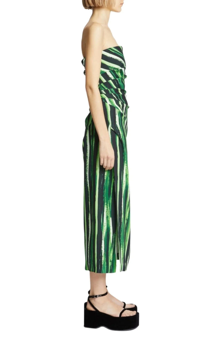 Proenza Schouler Proenza Schouler Painted Stripe Strapless Dress - Runway Catalog