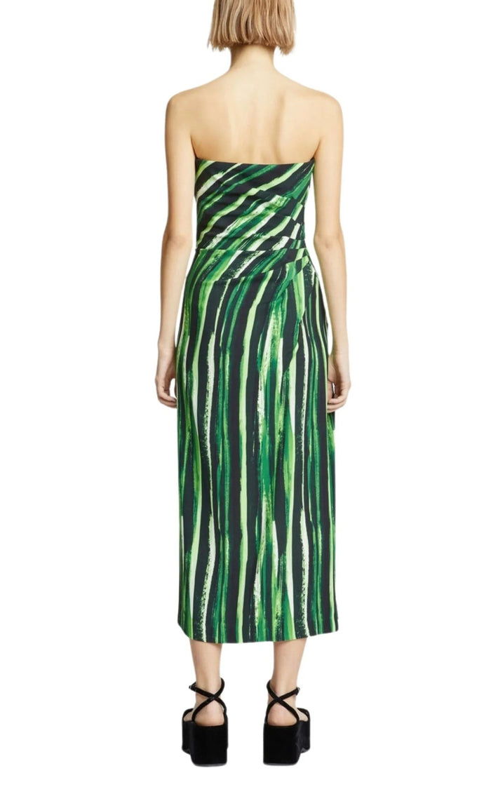 Proenza Schouler Proenza Schouler Painted Stripe Strapless Dress - Runway Catalog