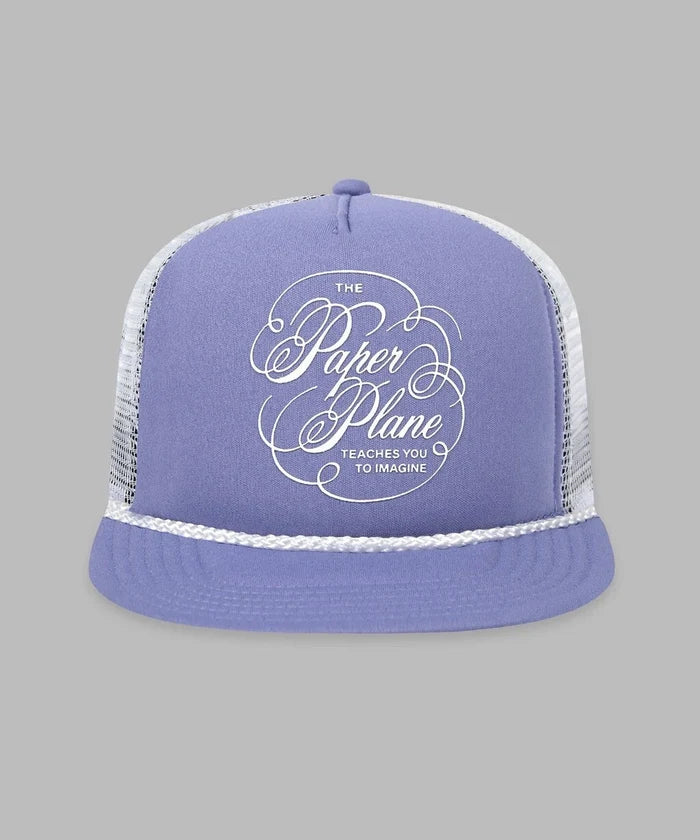 Paper Planes - Script Trucker Hat - Lavender - Clique Apparel