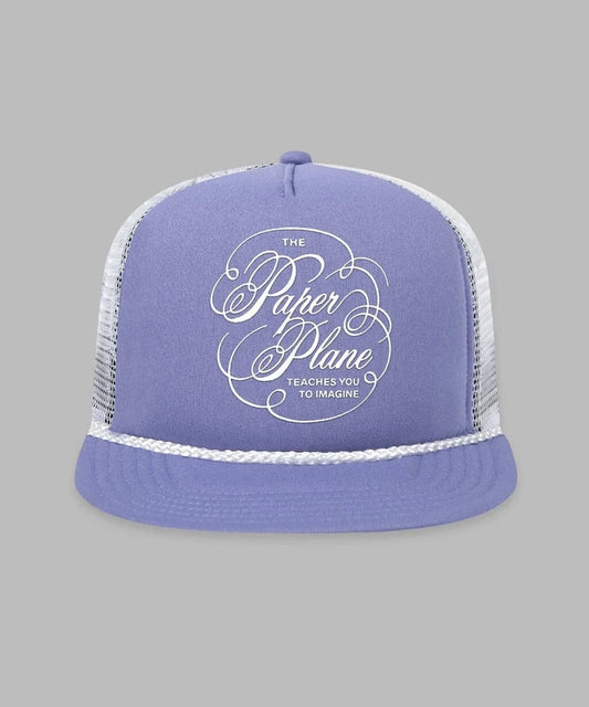 Paper Planes - Script Trucker Hat - Lavender - Clique Apparel