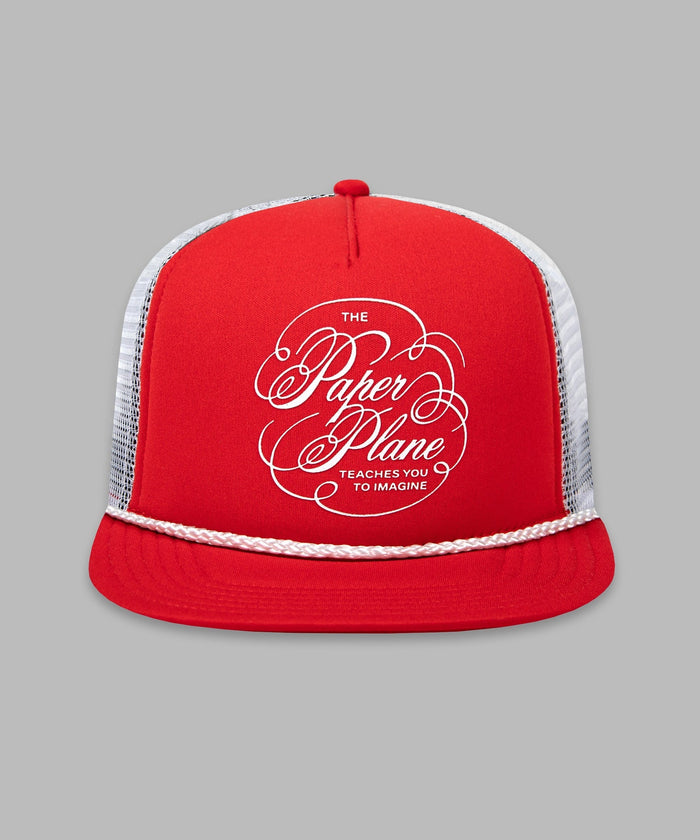 Paper Planes - Script Trucker Hat - Red - Clique Apparel
