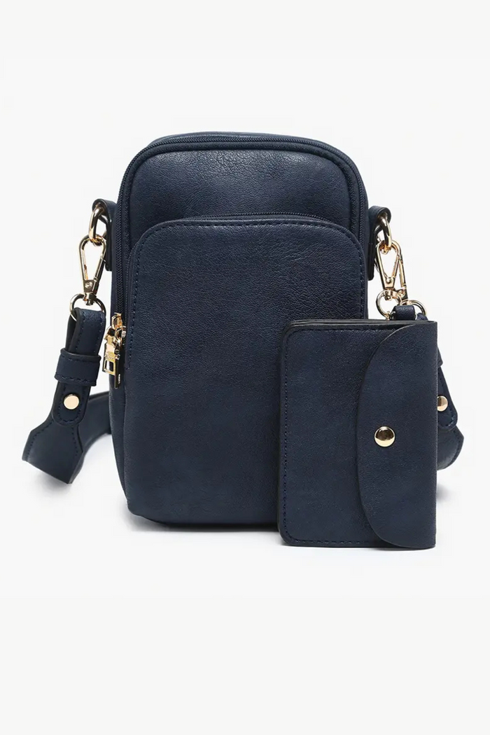 Parker 3 Compartment Crossbody with Pouch in Navy