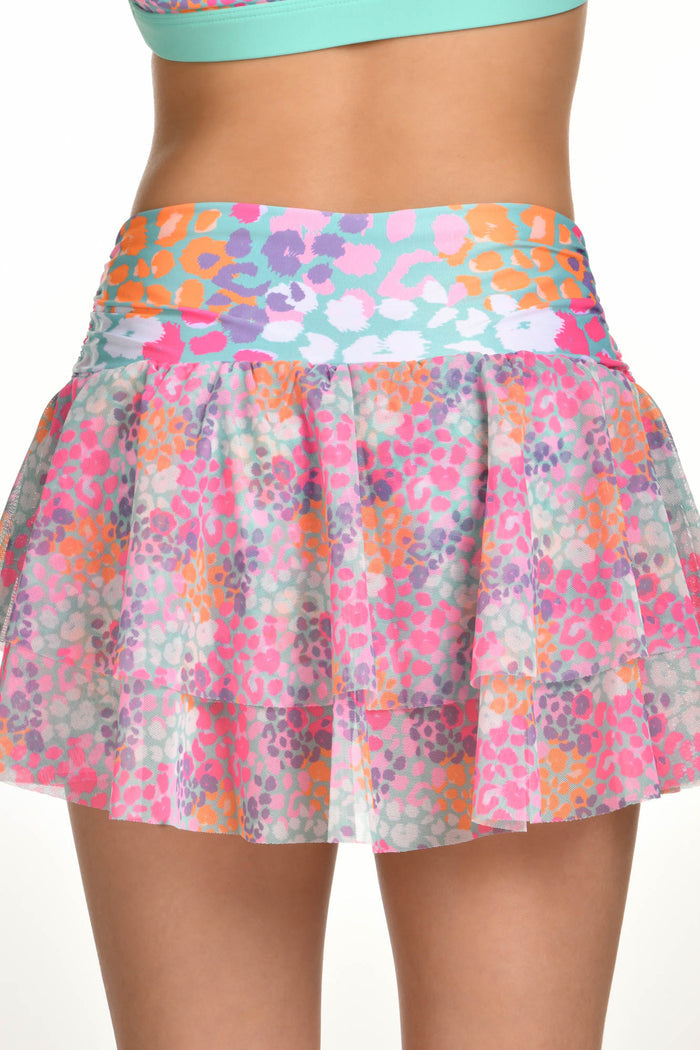 Petal Pop Mesh Overlay Skirt