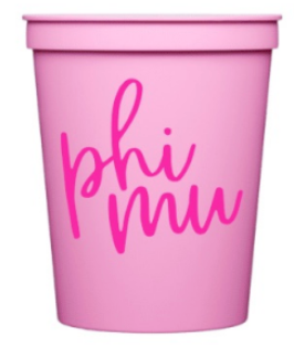 Phi Mu Stadium Party Cups