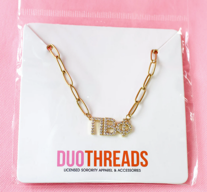 Pi Beta Phi Rhinestone Necklace