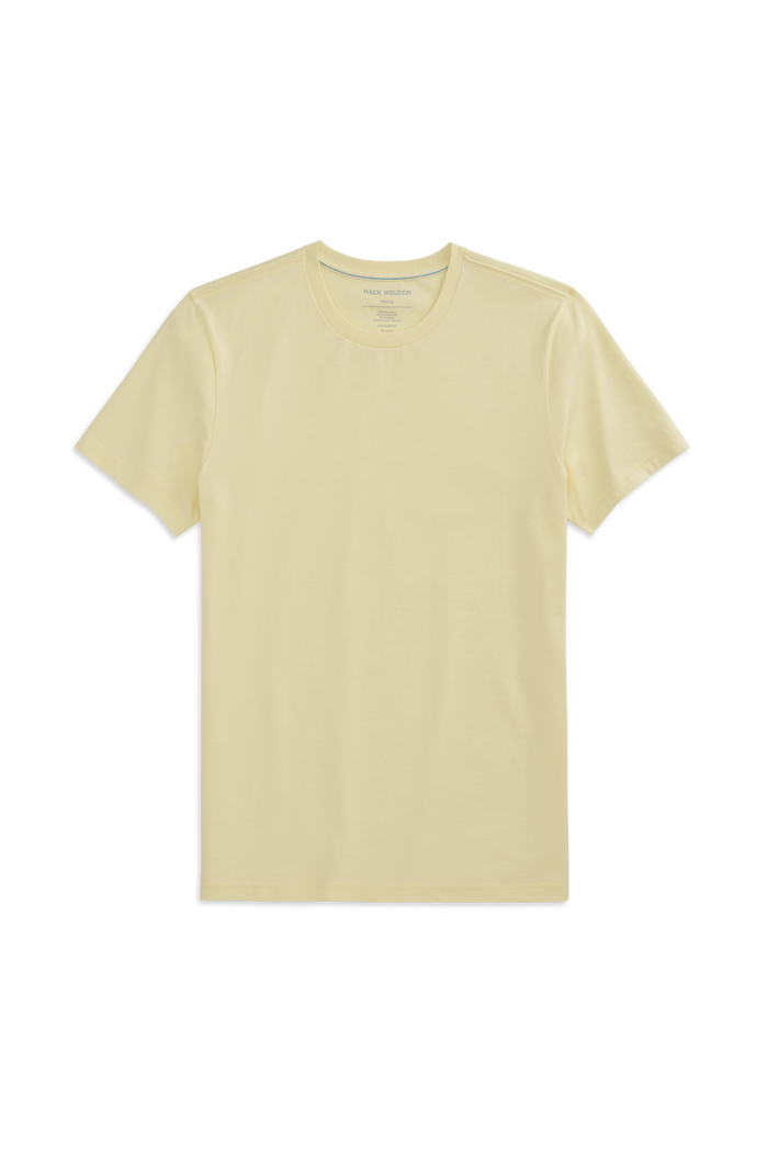 Partly Sunny | Front view of Pima Crew Neck T-Shirt in Partly Sunny