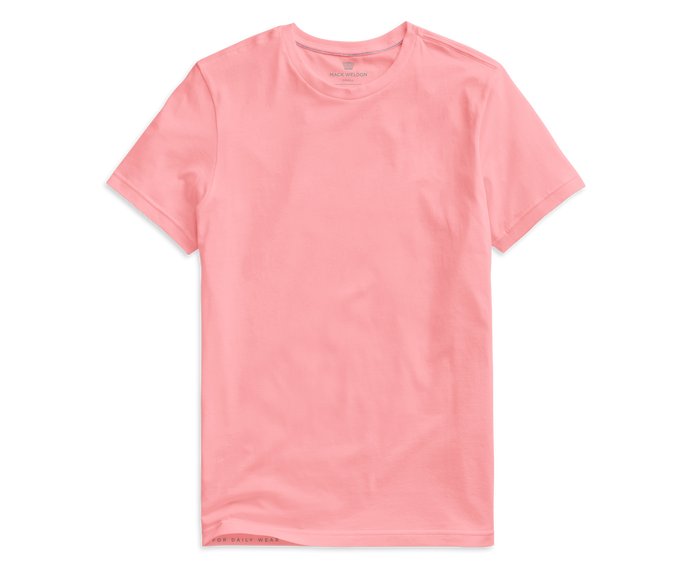 Fondant | Front view of Pima Crew Neck T-Shirt in Fondant