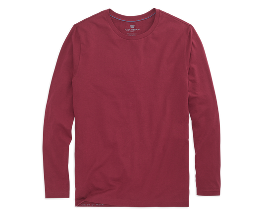 Bramble | Front view of Pima Long Sleeve T-Shirt in Bramble