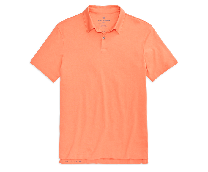 Sunrise | Front view of Pima T-Shirt Polo in Sunrise
