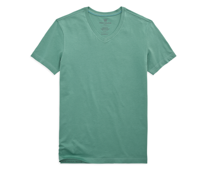 Spearmint | Front view of Pima V-Neck T-Shirt in Spearmint