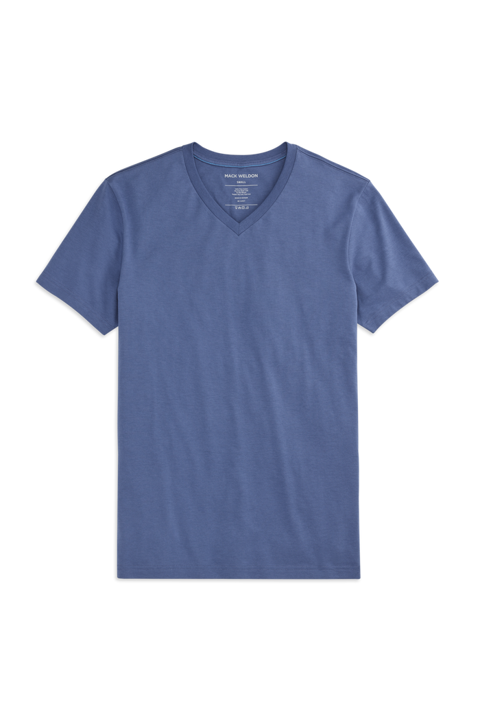 Shooting Star | Front view of Pima V-Neck T-Shirt in Shooting Star