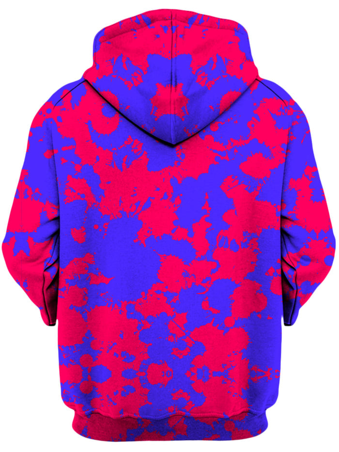 Pink and Violet Paint Splatter Unisex Zip-Up Hoodie Big Tex Funkadelic Epic Hoodie