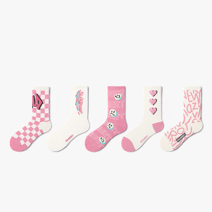 Pink Autumn/Winter Cotton Socks