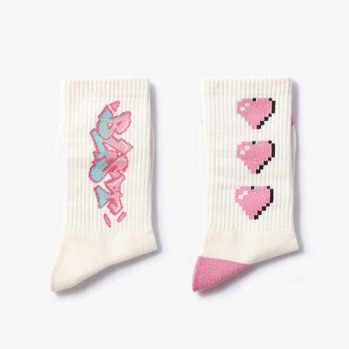 Pink Autumn/Winter Cotton Socks