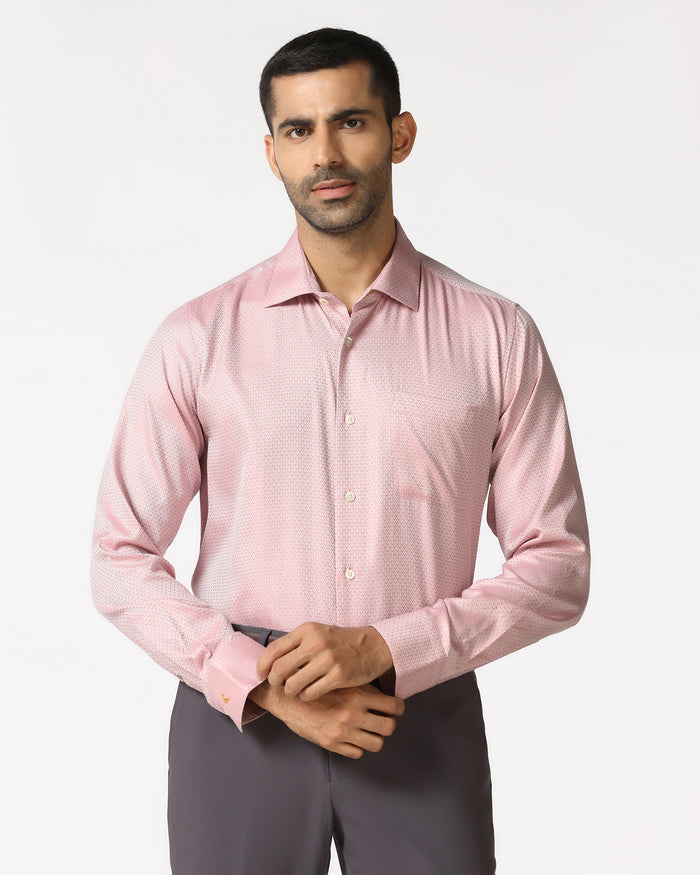 Pink Luxe Jacquard Shirt - Mirror