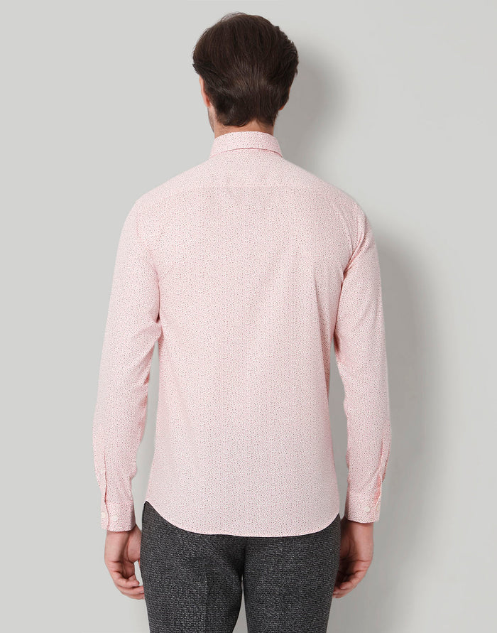 Pink Printed Full Sleeves Shirt