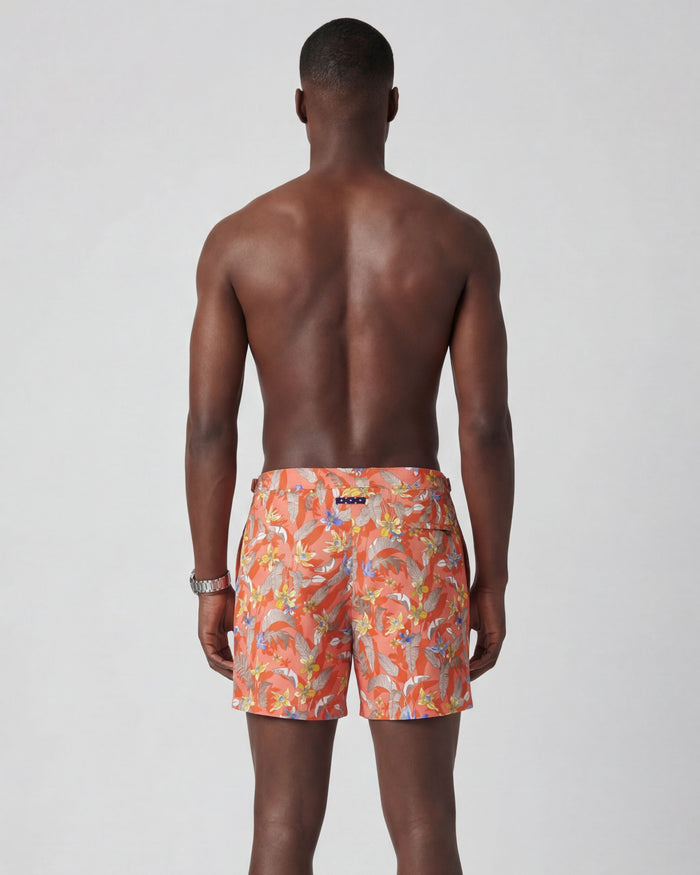 POOL FALLING FLOWERS SWIM SHORT - MELON