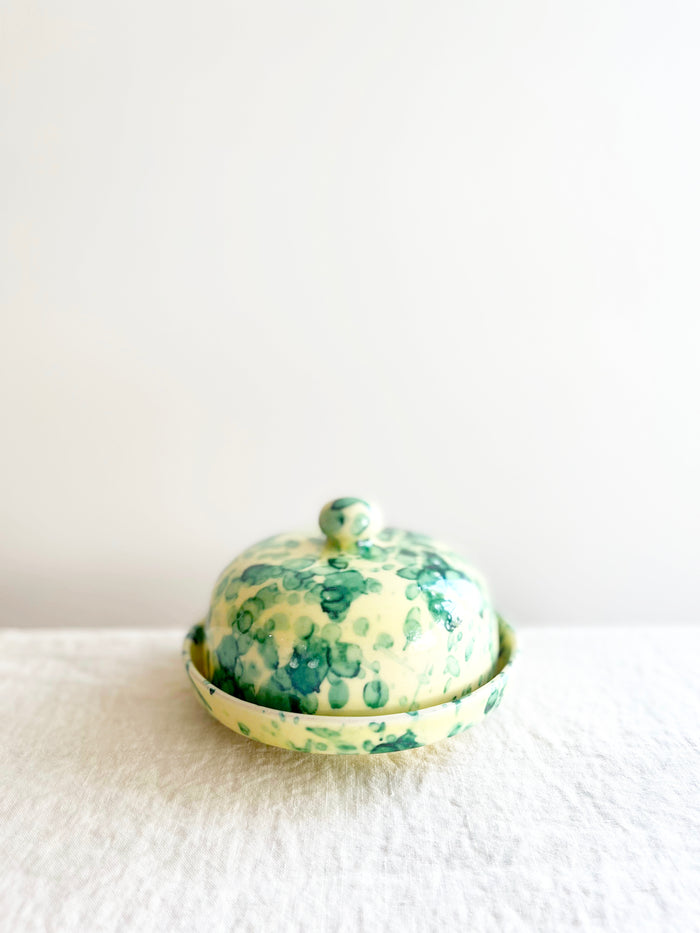 PRE-ORDER -Pompeii Covered Butter Dish - Emerald