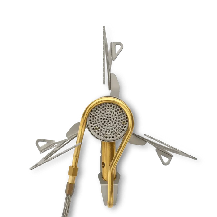 Primus Express Spider Camping Gas Stove shown from above on a white background