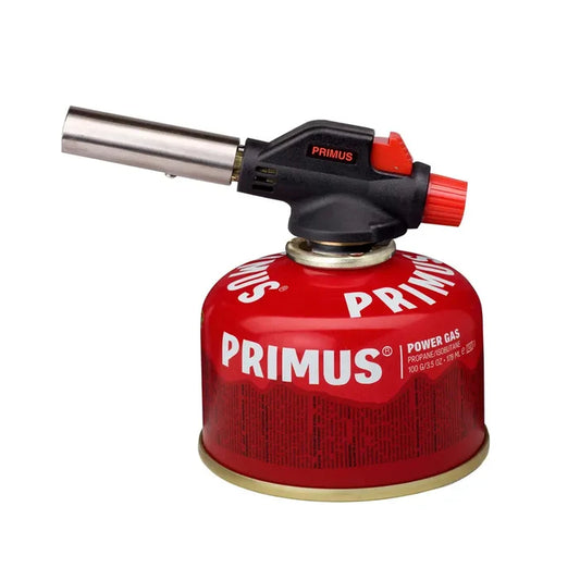 Primus Fire Starter attached to a Primus Power gas canister on a white background