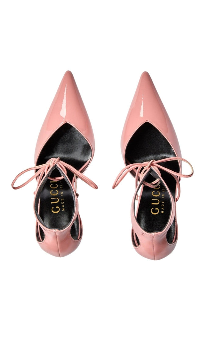 Gucci Priscilla Glossed - Leather Pumps - Runway Catalog