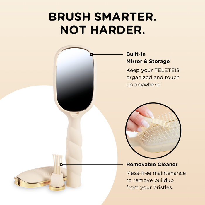 Pro-Glide Detangler Hair Brush for Thick & Medium Hair – Tan