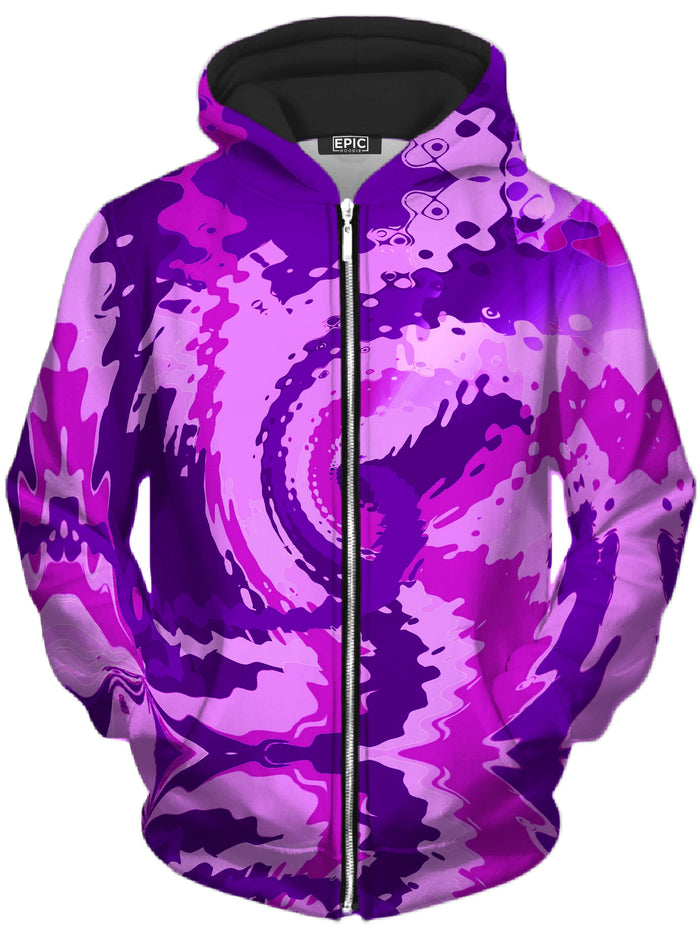 Purple Haze Unisex Zip-Up Hoodie Big Tex Funkadelic Epic Hoodie