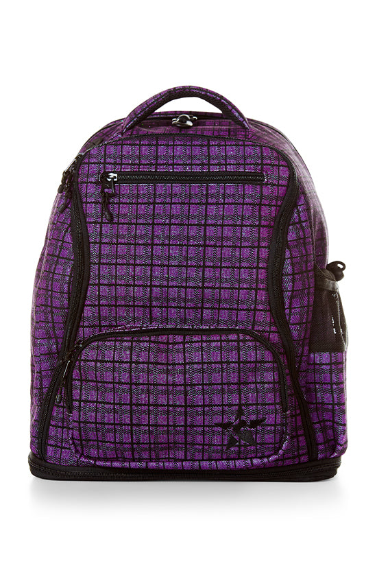 Purple Plaid Rebel Dream Bag Plus with Black Zipper