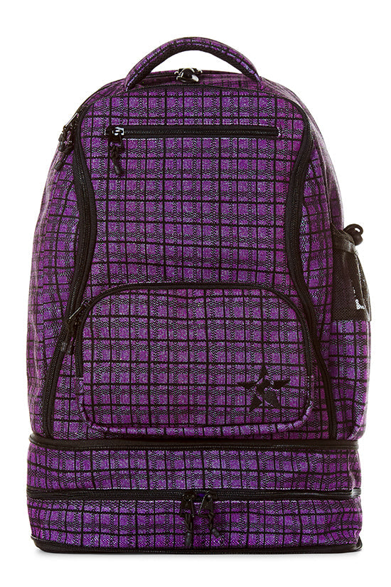 Purple Plaid Rebel Dream Bag Plus with Black Zipper