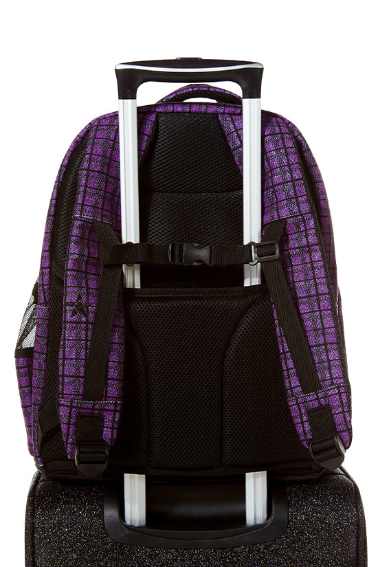Purple Plaid Rebel Dream Bag Plus with Black Zipper